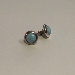 RARE Larimar Earrings in Silver Settings